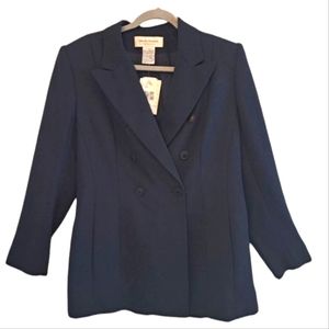 NEW Rena Rowan Navy Blue Blazer Suit Jacket Size 10